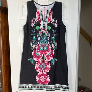 New York & Company Pink and black Floral Dress